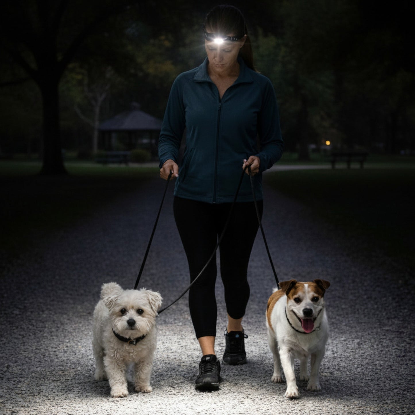 Wide-Beam Headlamp - Waterproof, Motion Sensor, Rechargeable